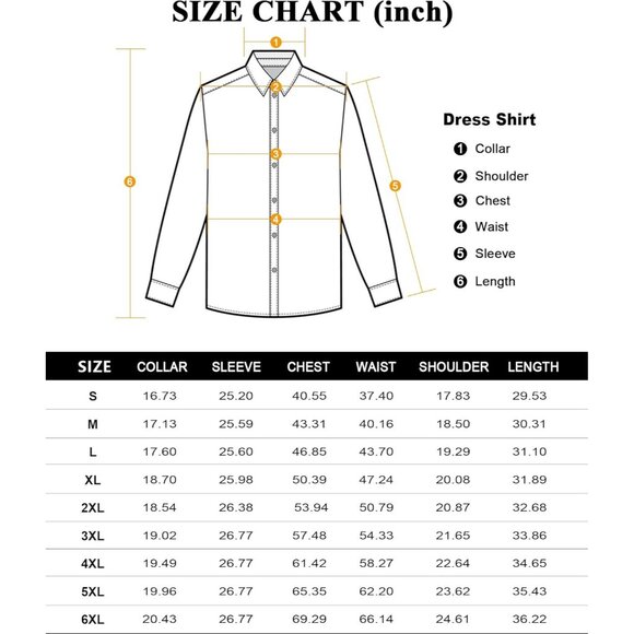 Men's Black Long Sleeve Slim Muscle Fit Wrinkle Free Button Down Dress Shirts - Picture 6 of 9